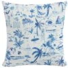 Beach Toile Outdoor Pillow 1 Beach Toile Outdoor Pillow -Outdoor Home Shop Product 191360349691 Image 1