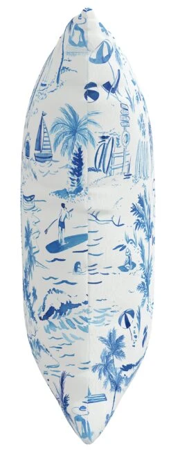 Beach Toile Outdoor Pillow 9 Beach Toile Outdoor Pillow -Outdoor Home Shop Product 191360349691 Image 2