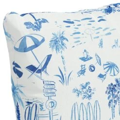 Beach Toile Outdoor Pillow 10 Beach Toile Outdoor Pillow -Outdoor Home Shop Product 191360349691 Image 3