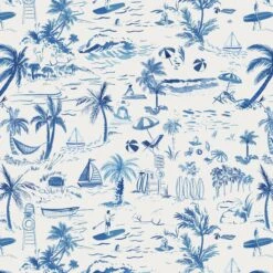 Beach Toile Outdoor Pillow 11 Beach Toile Outdoor Pillow -Outdoor Home Shop Product 191360349691 Image 4