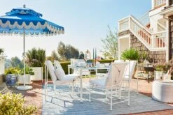 Geometric Garden Stool, Navy/White -Outdoor Home Shop Product 444701461997 Image 8