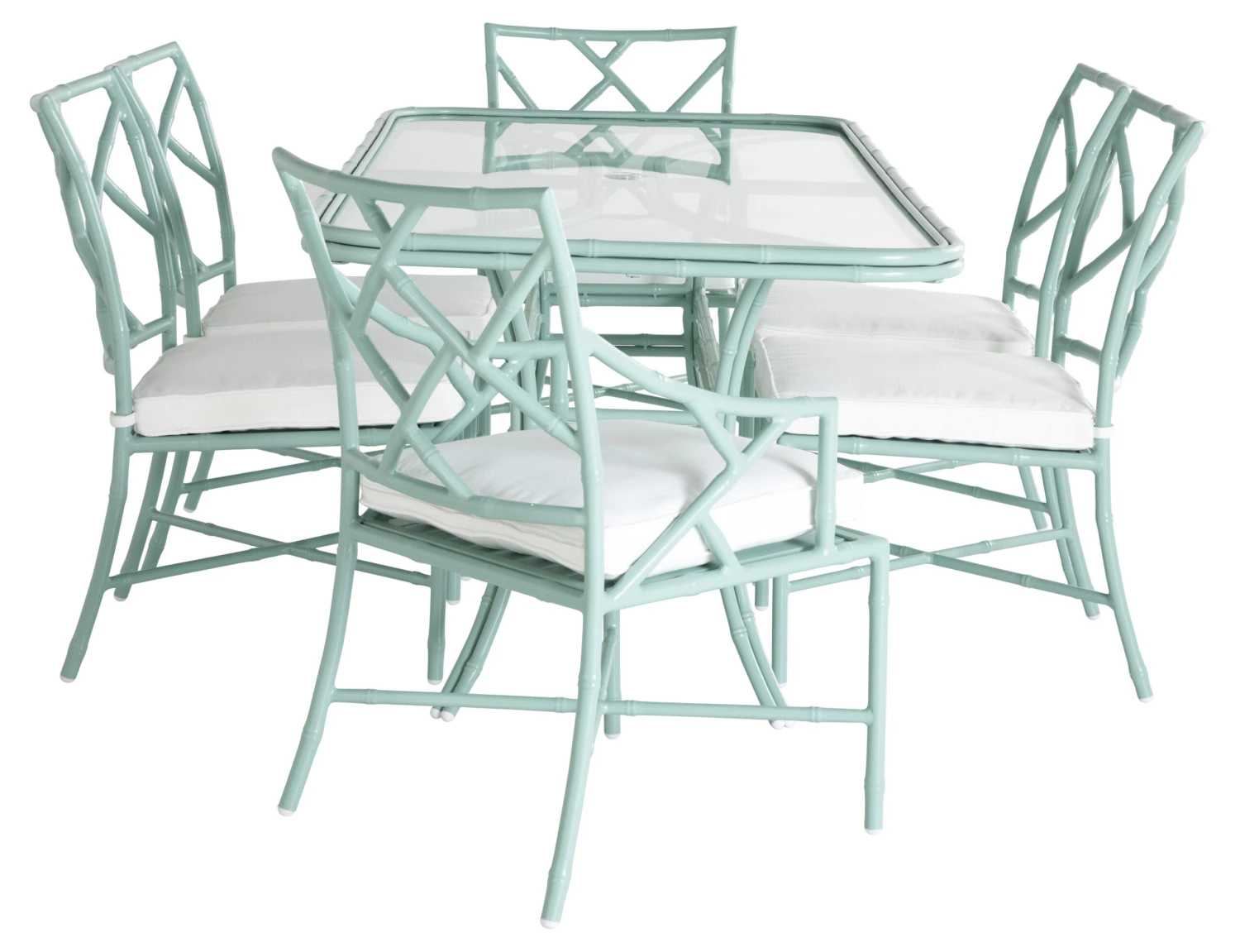 Kit 7-Pc Celadon Dining Set, White 5 Kit 7-Pc Celadon Dining Set, White - Image 3