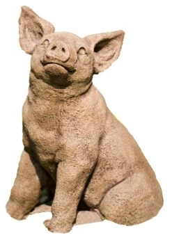 Perky Pig Statue