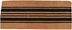 Black & Natural Stripes Doormat