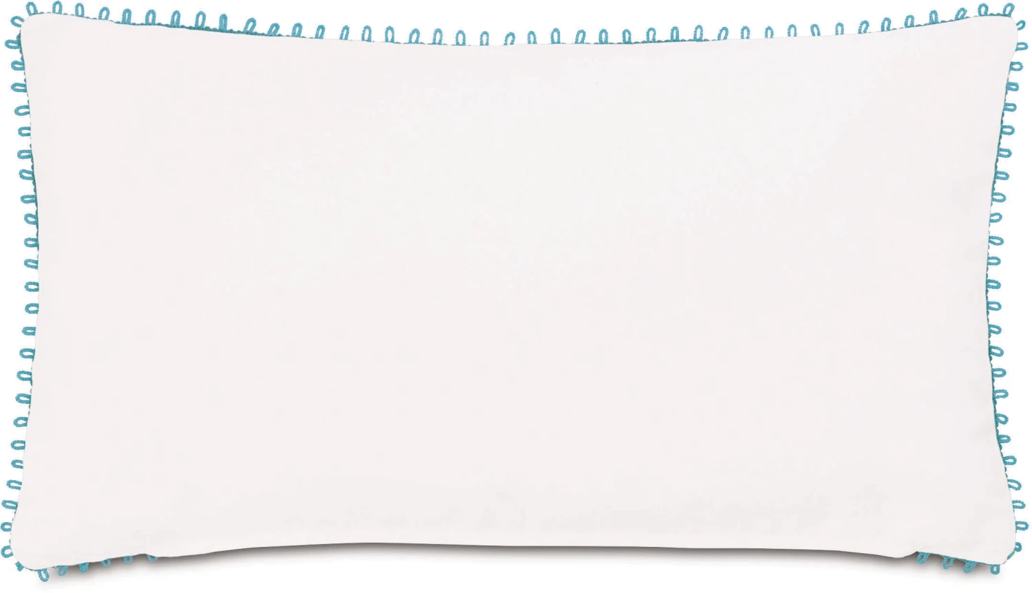 Costa 13x22 Outdoor Lumbar Pillow, White/Blue 5 Costa 13x22 Outdoor Lumbar Pillow, White/Blue - Image 3