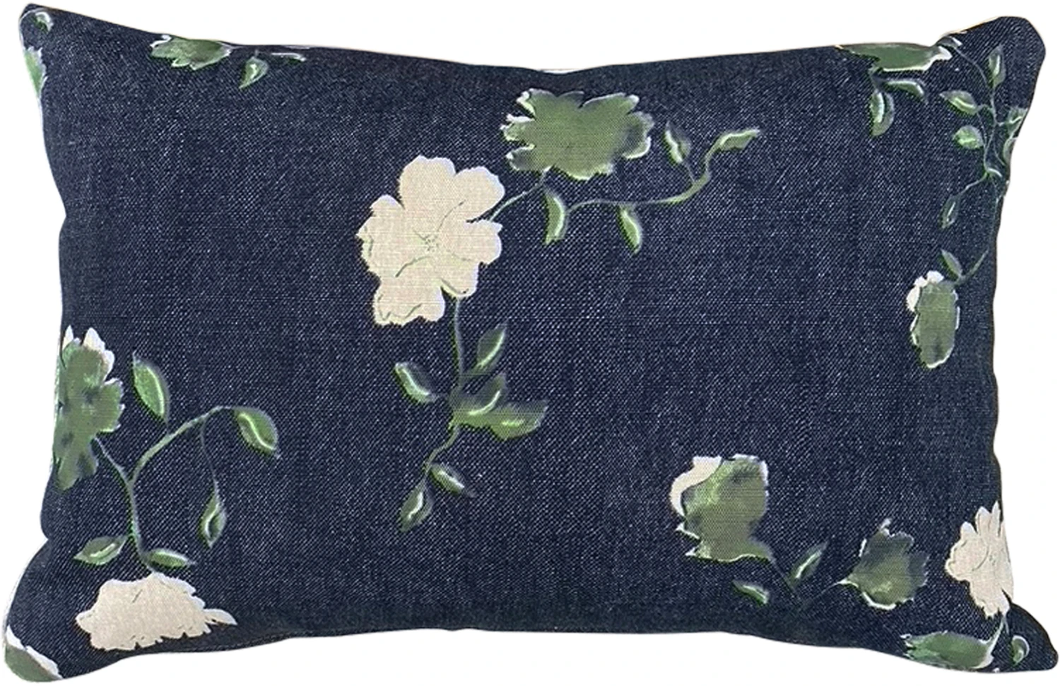 Flora Outdoor 14x20 Lumbar Pillow, Navy 3 Flora Outdoor 14x20 Lumbar Pillow, Navy