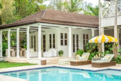 Pagoda Patio Umbrella, Aruba/White 9 Pagoda Patio Umbrella, Aruba/White -Outdoor Home Shop Product 848363052751 Image 4