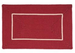 Accent Border Door Mat, Navy/White