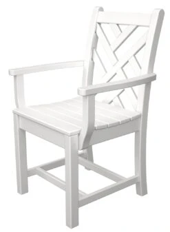 Chippendale Dining Armchair, White