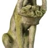 24" Garden Dog W/ Basket, White Moss -Outdoor Home Shop Product HQV10009 Image 1