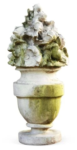 18" French Garden Bouquet, White Moss