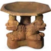 20" Three Foo Dogs Bird Bath, Sandstone -Outdoor Home Shop Product HQV10024 Image 1