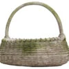 23" Country Basket, White Moss -Outdoor Home Shop Product HQV10049 Image 1