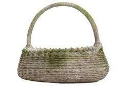 23" Country Basket, White Moss