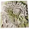 14" Chrysanthemum Plaque, White Moss -Outdoor Home Shop Product HQV10069 Image 1