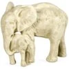 18" Elephant & Calf Statue, White -Outdoor Home Shop Product HQV10156 Image 1