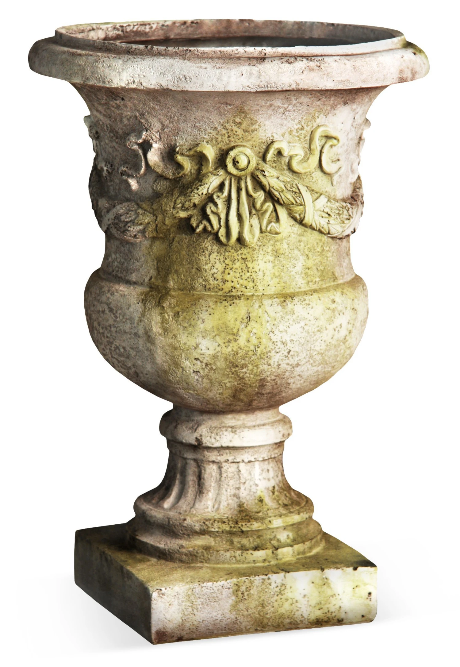 24" Giardino Urn, White Moss 3 24" Giardino Urn, White Moss