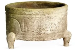 14" Chinese Bowl, White Moss