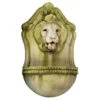 24" Aged Lion Wall Fountain, White Moss -Outdoor Home Shop Product HQV10280 Image 1