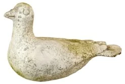 12" Nesting Bird, White Moss