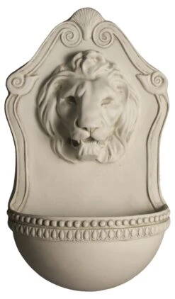 23" Aged Lion Wall Fountain