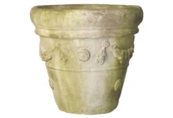 15" Boboli Garden Planter, White Moss