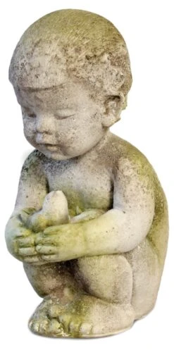 11" Boy With A Bird, White Moss