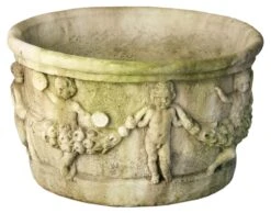 26" Gallo Urn, White Moss