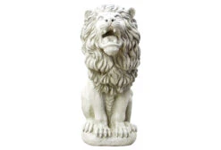 30" Roman Estate Lion, Antiqued Stone