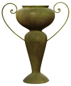 Abraham Urn W/Iron Handles, Verde