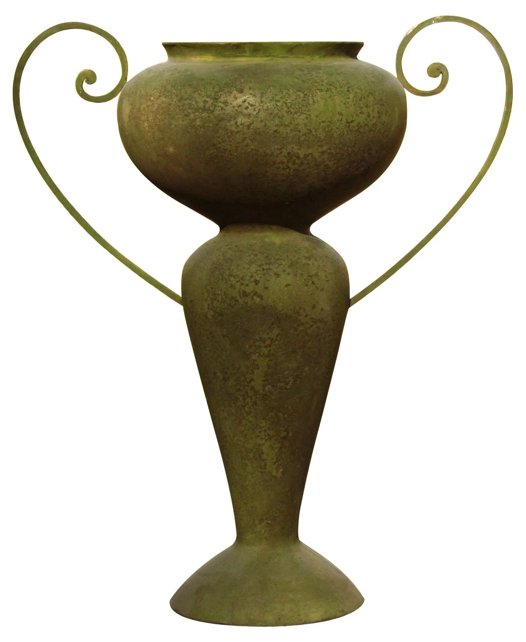 Abraham Urn W/Iron Handles, Verde 3 Abraham Urn W/Iron Handles, Verde