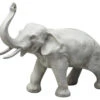 16" Charging Elephant, Antique Stone -Outdoor Home Shop Product HQV10582 Image 1