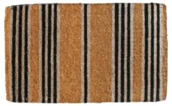 Stripes Outdoor Mat, Brown/Black