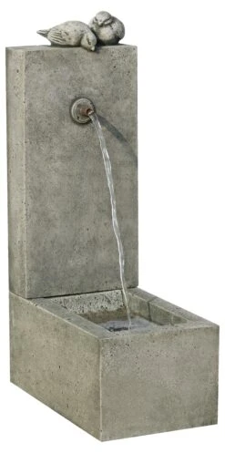 18" Bird Element Fountain, Alpine Stone