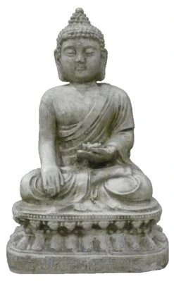 19" Seated Lotus Buddha, Alpine Stone