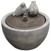 10" Bird Fountain, Gray 2 10" Bird Fountain, Gray -Outdoor Home Shop Product KYK10172 Image 1