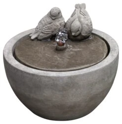 Outdoor Home Shop 23 10" Bird Fountain, Gray