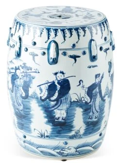 Eight-Immortals Garden Stool, Navy
