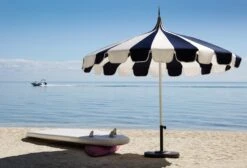Pagoda Patio Umbrella, Aruba/White 11 Pagoda Patio Umbrella, Aruba/White -Outdoor Home Shop Product QRB10157 Image 4