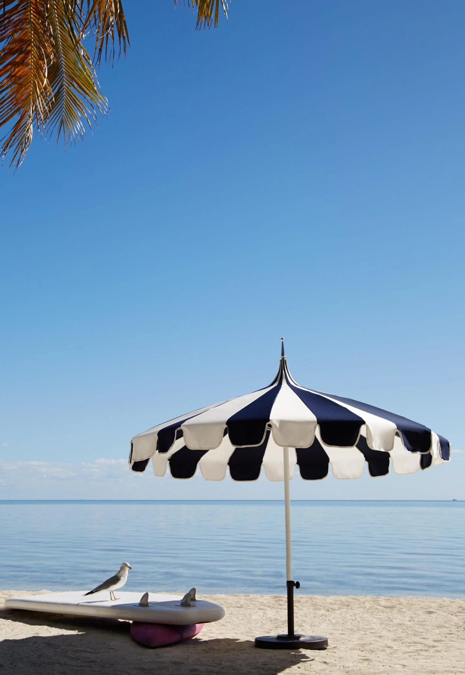 Pagoda Patio Umbrella, Aruba/White 8 Pagoda Patio Umbrella, Aruba/White - Image 6