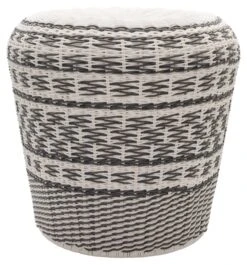 Hayden Garden Stool, Yellow/White