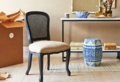 Geometric Garden Stool, Navy/White -Outdoor Home Shop Product WHK10053 Image 7