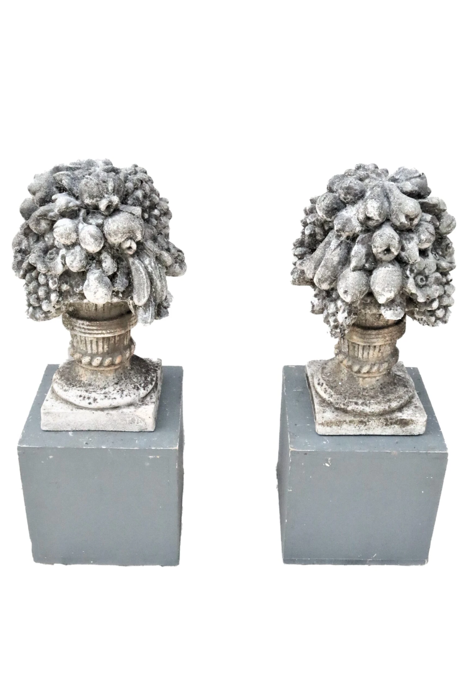 English Cast Stone Garden Compotes, Pr 3 English Cast Stone Garden Compotes, Pr